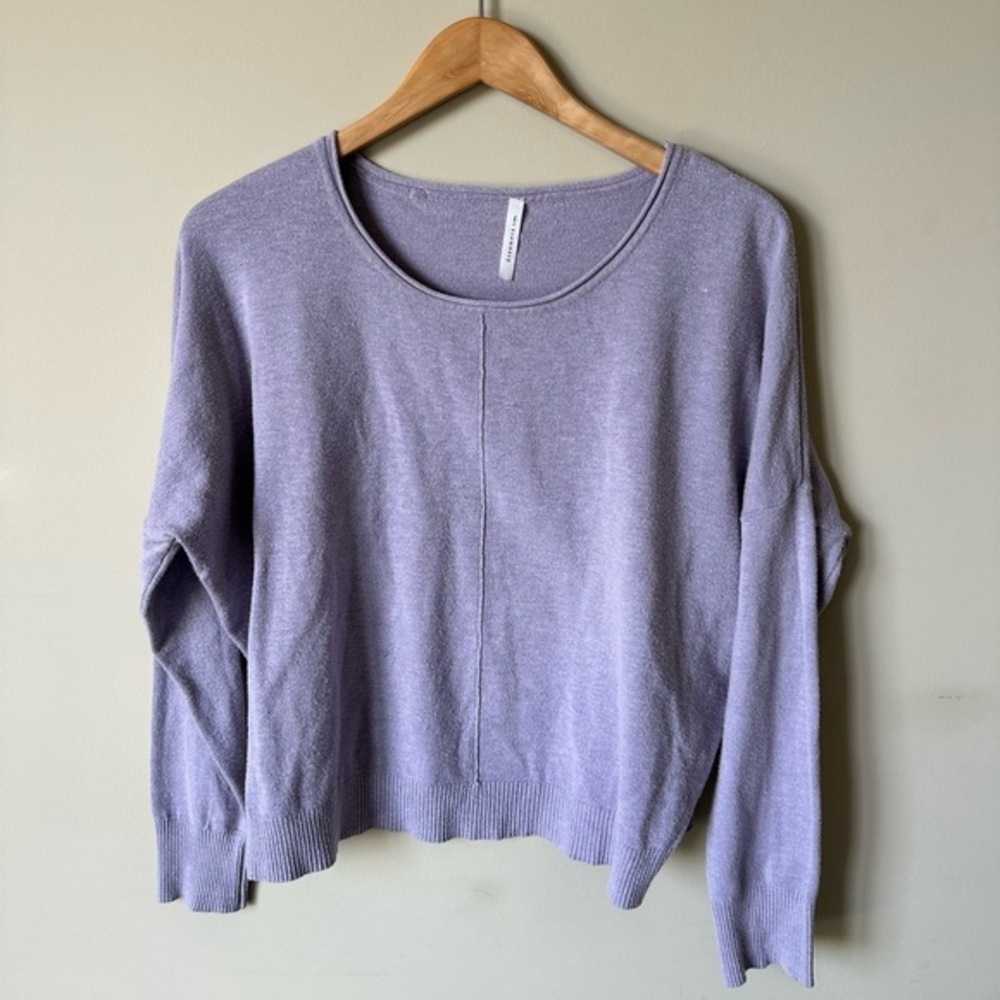 Dreamers by Debut Crewneck Lightweight Sweater in Purple Size Medium/Large
